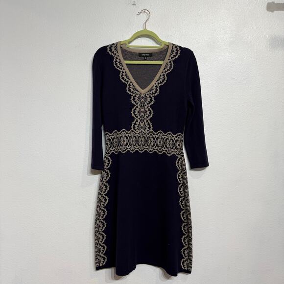 Nine West Purple Mini Sweater Dress Sz MP - Picture 2 of 11